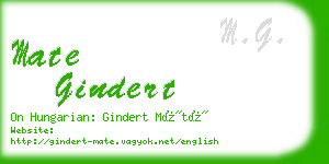 mate gindert business card